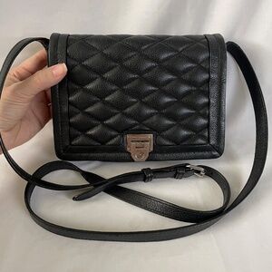 Rebecca Minkoff Black Quilted Leather Crossbody